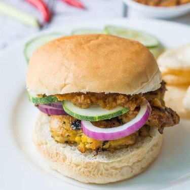 Chicken Satay Burger Recipe | SideChef