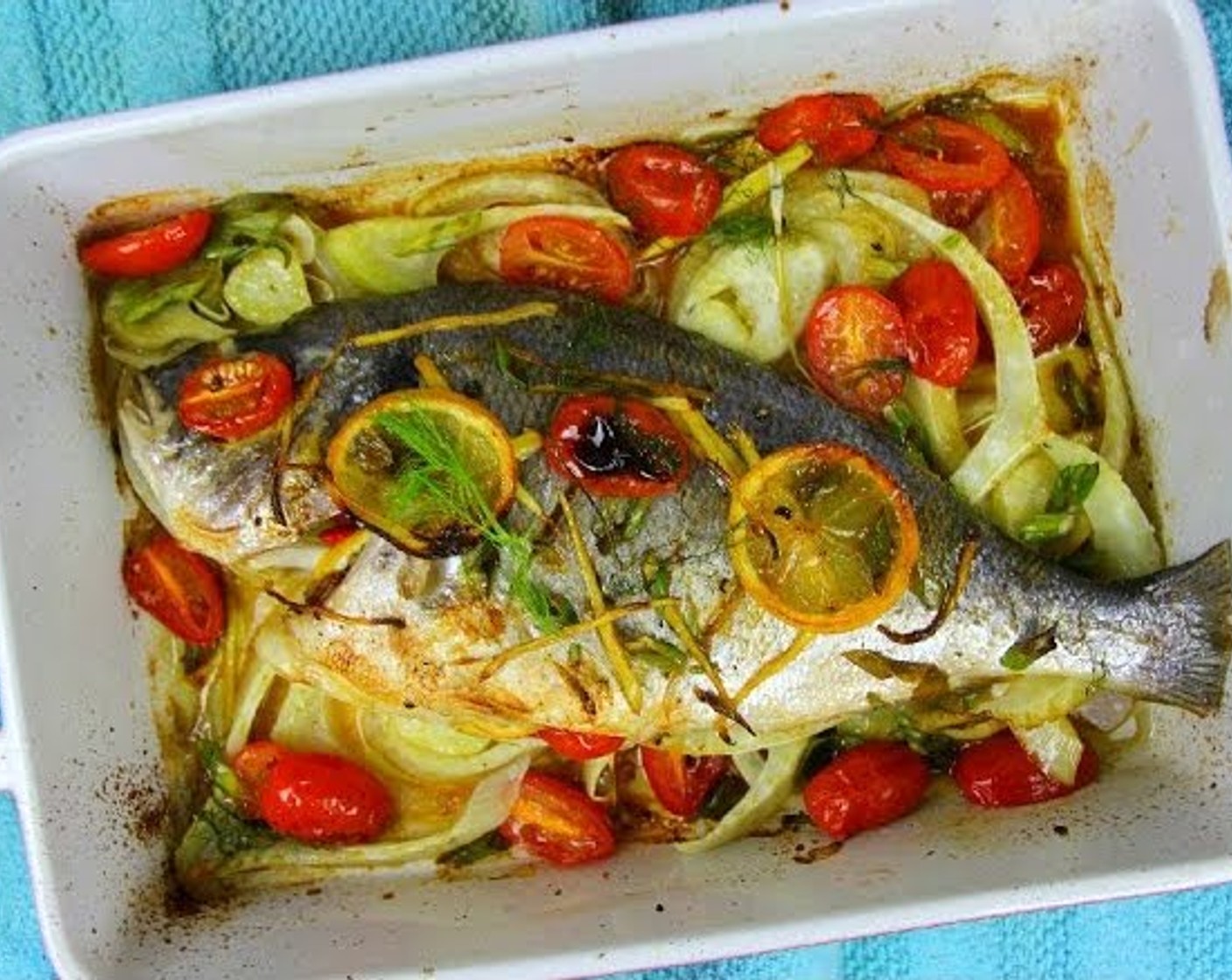 Simple Oven Roasted Sea Bass