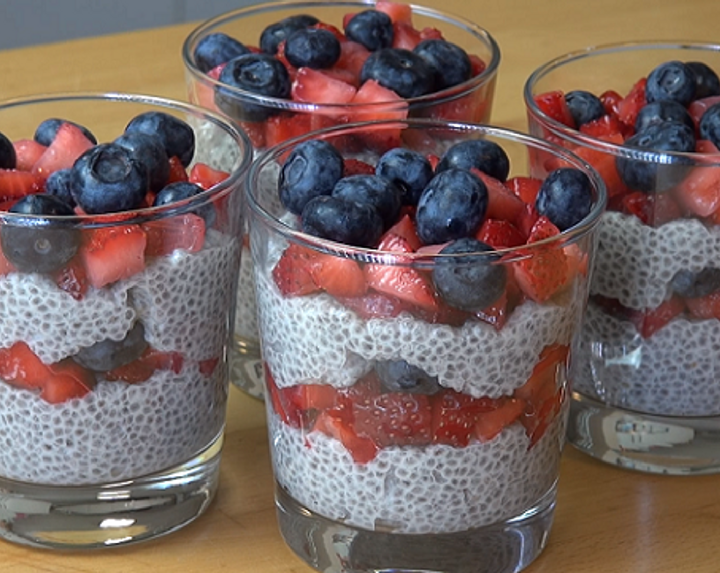 Chia Seed Mixed Berry Puddings