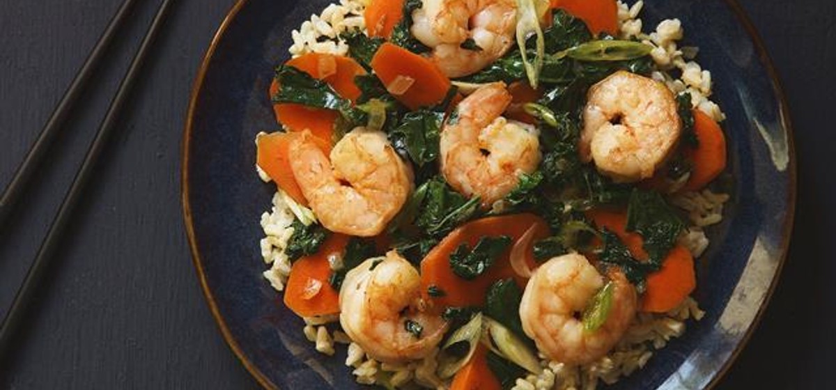 Garlic Shrimp and Kale Stir-Fry Recipe | SideChef