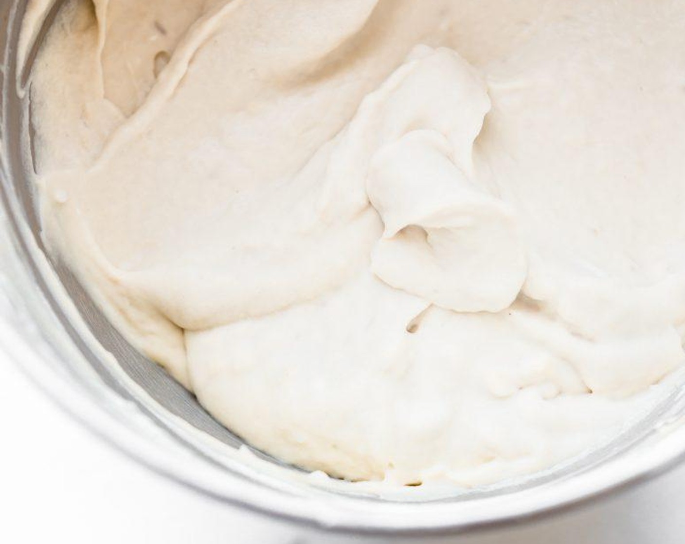 step 4 Add your Vegan Cream Cheese (225 g), Banana (1), Vanilla Extract (1 tsp), and Coconut Sugar (110 g). Beat/mix again on medium until banana cream cheese sugar is mixed thoroughly.