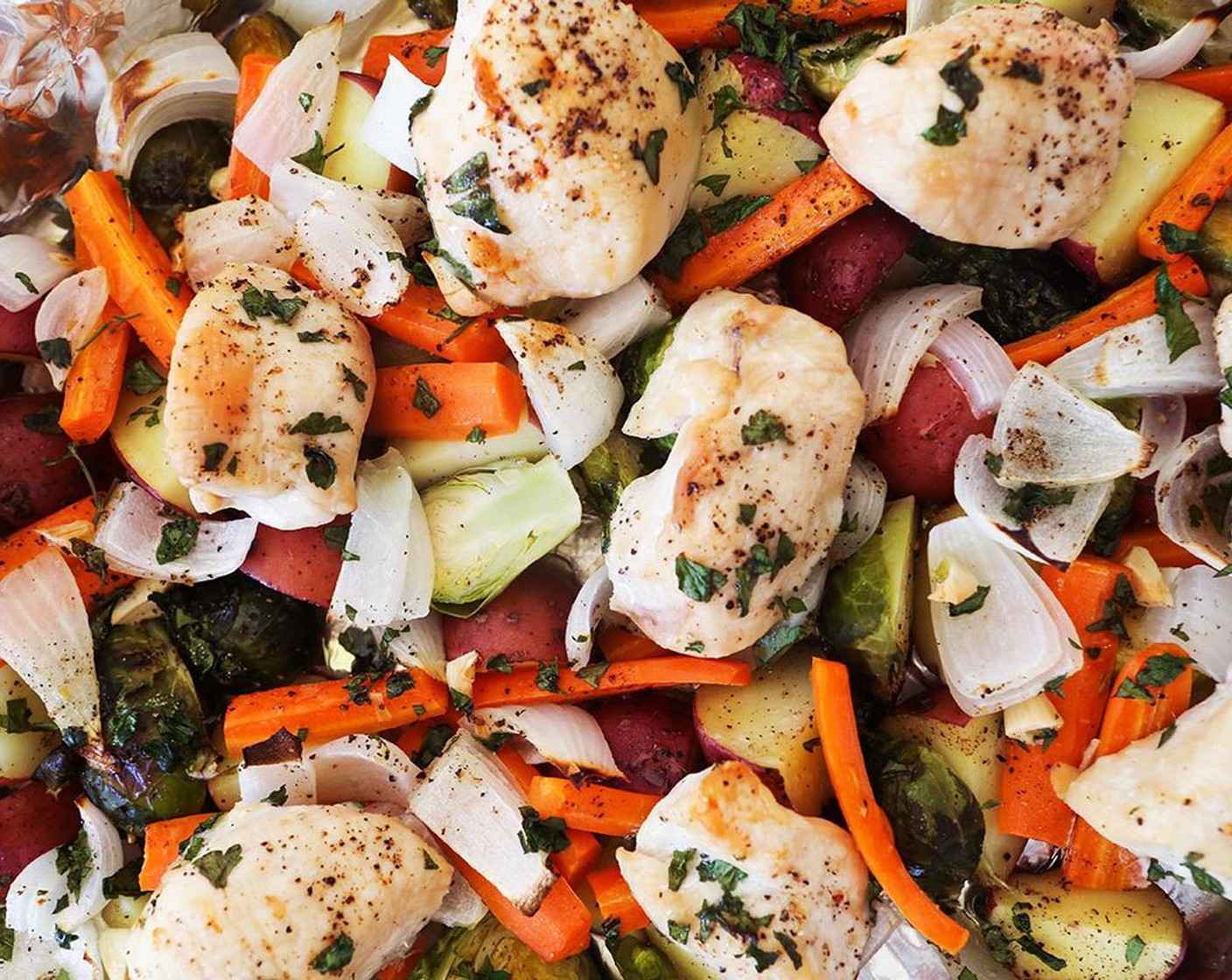 One-Pan Roasted Chicken and Veggies