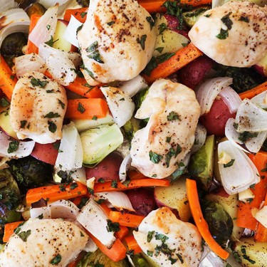 One-Pan Roasted Chicken and Veggies Recipe | SideChef
