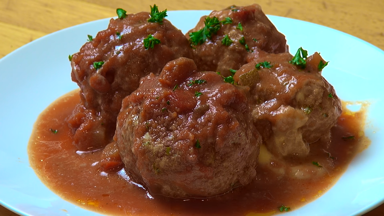 Slow Cooker Cheese Stuffed Meatballs Recipe SideChef