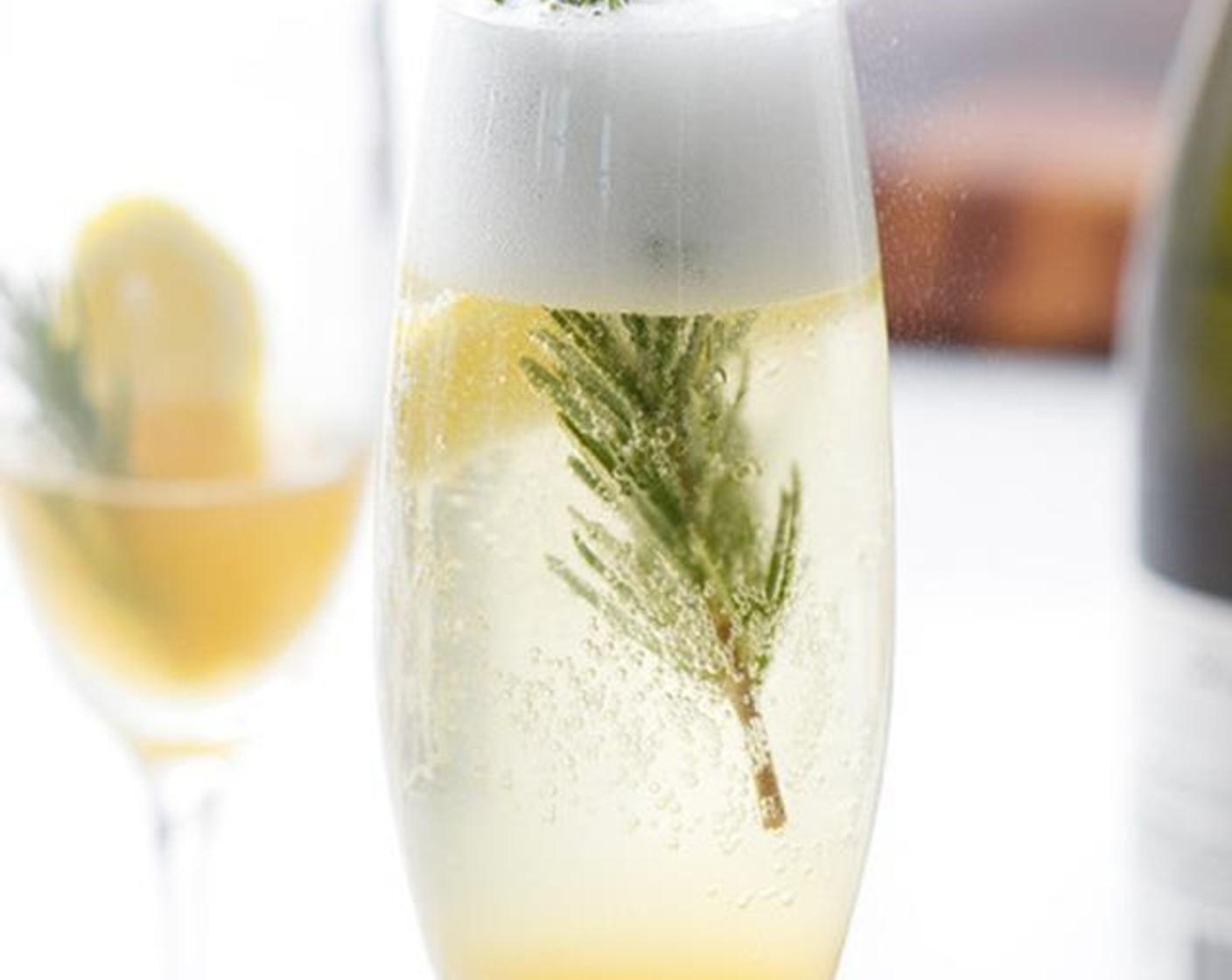 Sparkling Lemon Rosemary Cocktail