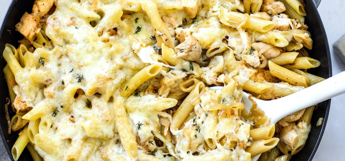 French Onion Chicken Pasta Recipe | SideChef
