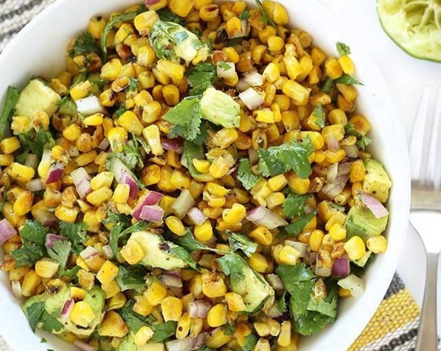 Warm Corn And Avocado Salad