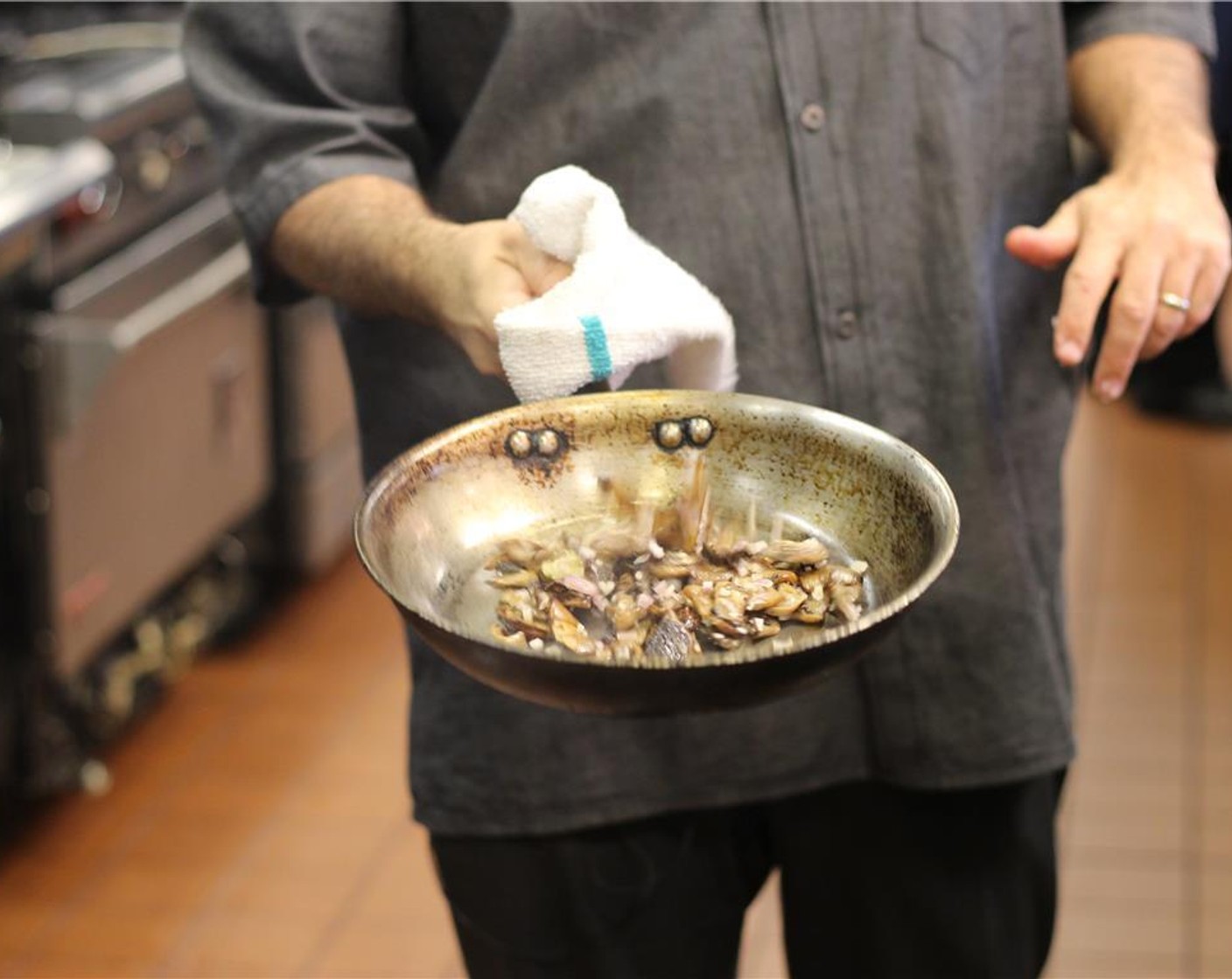 step 2 In a large saucepan, saute the mushrooms in the Unsalted Butter (2 Tbsp) for 2 minutes. Add the mushrooms and cook until volume is reduced by 3/4.