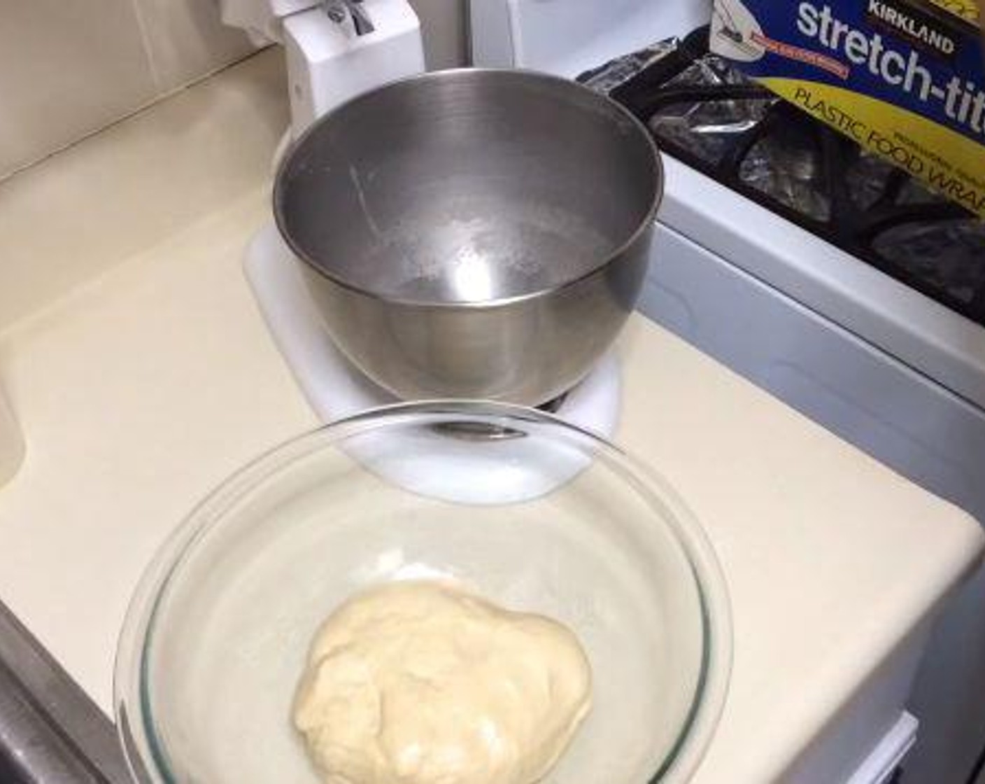 step 4 Add the dry ingredients to the wet mix. Using a stand mixer, mix on low until the flour is incorperated, then increase to medium and beat until the dough is smooth.