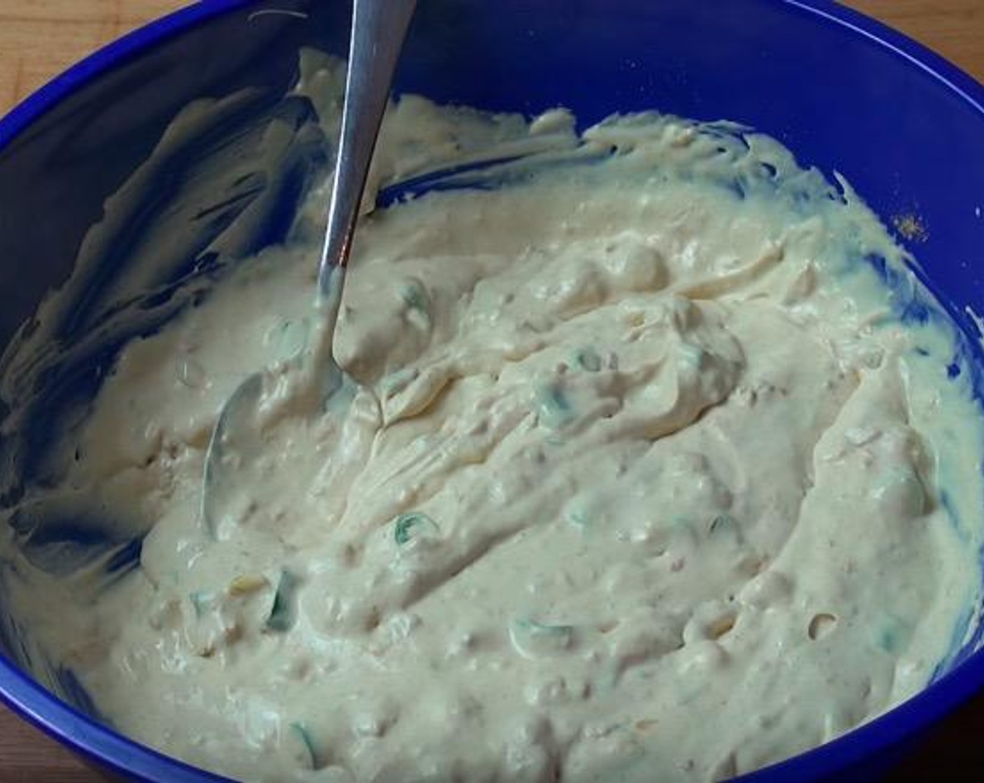 step 3 In a mixing bowl, add Sour Cream (2 cups), French Onion Soup Powder Mix (1/3 cup), Scallion (1 bunch), and Corn Relish (1 cup). Using a spoon, mix until combined. If needed, add Salt (to taste) and Ground Black Pepper (to taste).