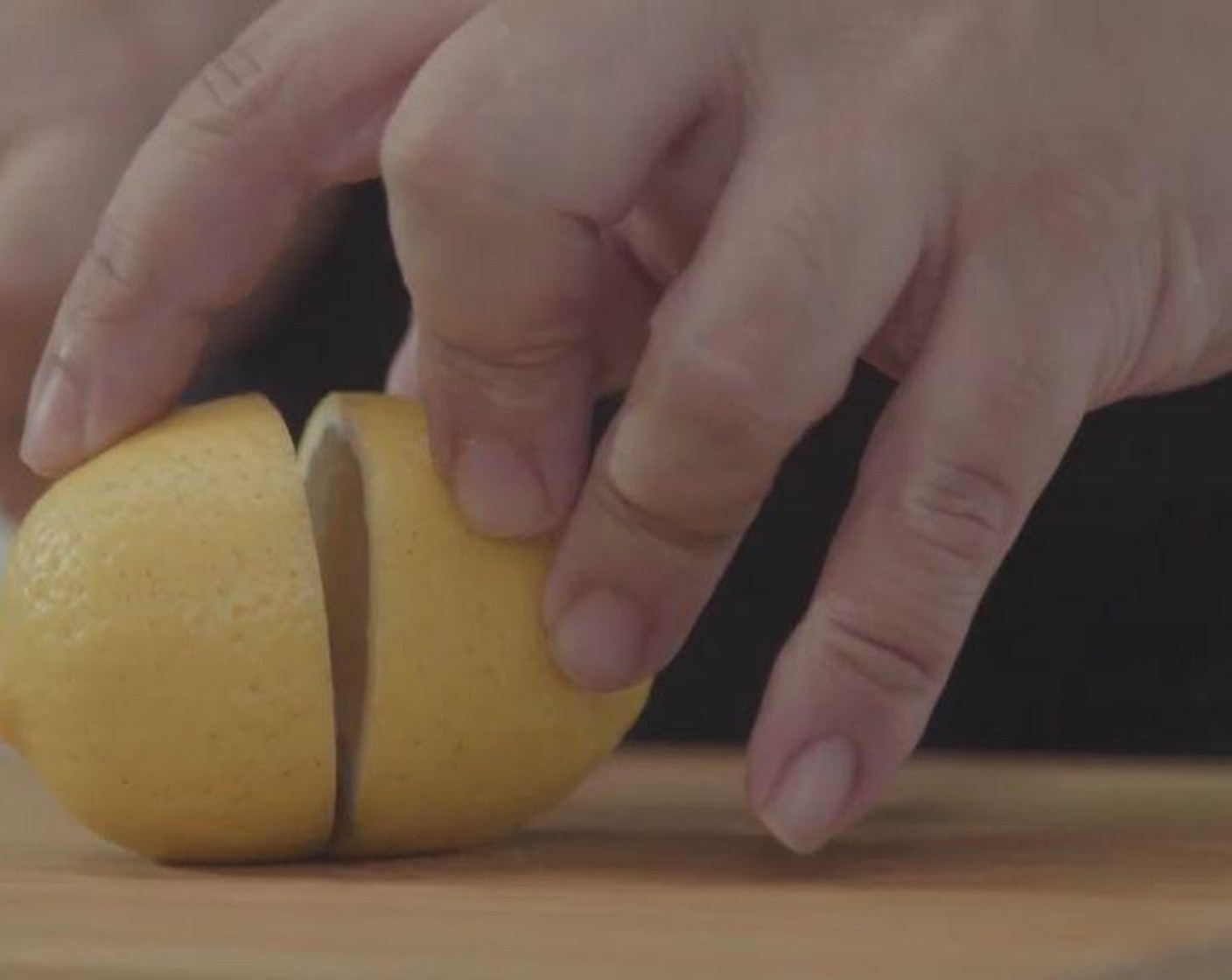 step 2 Prep Lemons (2) by cutting them in half and setting to the side.