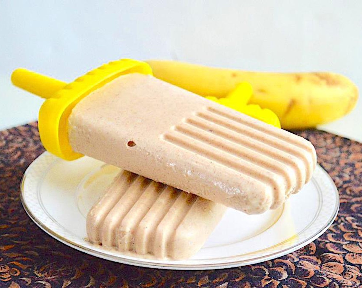 Banana Almond Butter Popsicles