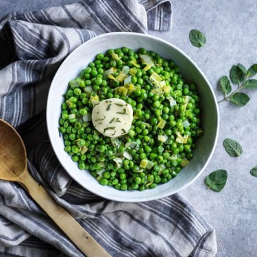 Buttered Peas with Leeks and Mint Recipe | SideChef