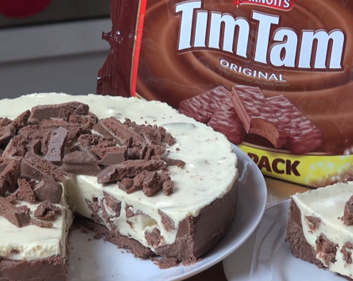 No Bake Tim Tam Cheesecake