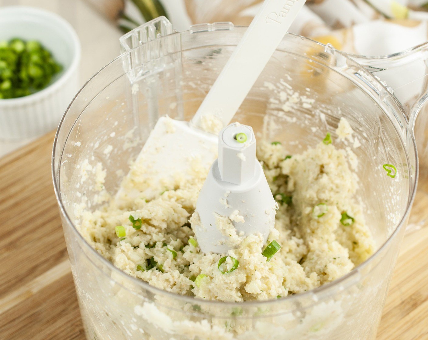 step 4 Stir in Parmesan Cheese (1/2 cup), Scallion (1 bunch), and Dried Parsley (1/2 tsp).