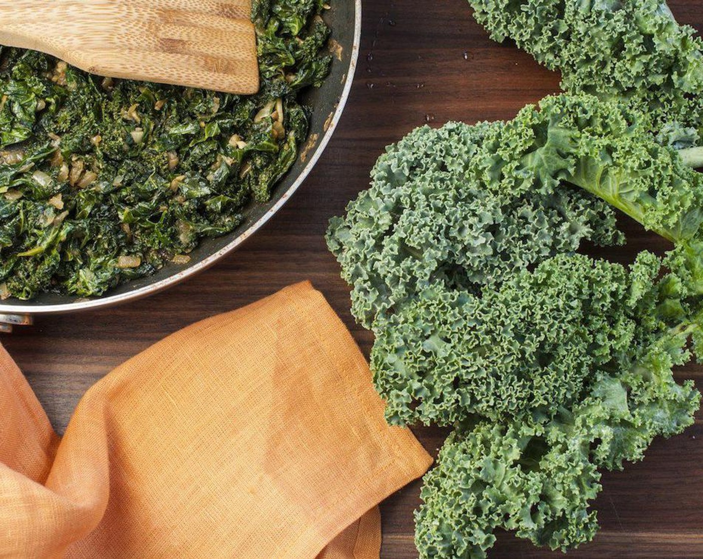 step 3 Stir in Kale (5 2/3 cups), Chicken Broth (1 1/4 cups), Italian Seasoning (1 tsp), Ground Black Pepper (1/4 tsp), and Crushed Red Pepper Flakes (1 pinch). Allow to simmer uncovered, stirring occasionally until liquid is absorbed and kale is tender, about 15 minutes. There should be no visible liquid left. Remove to a large bowl and allow to cool to room temperature.