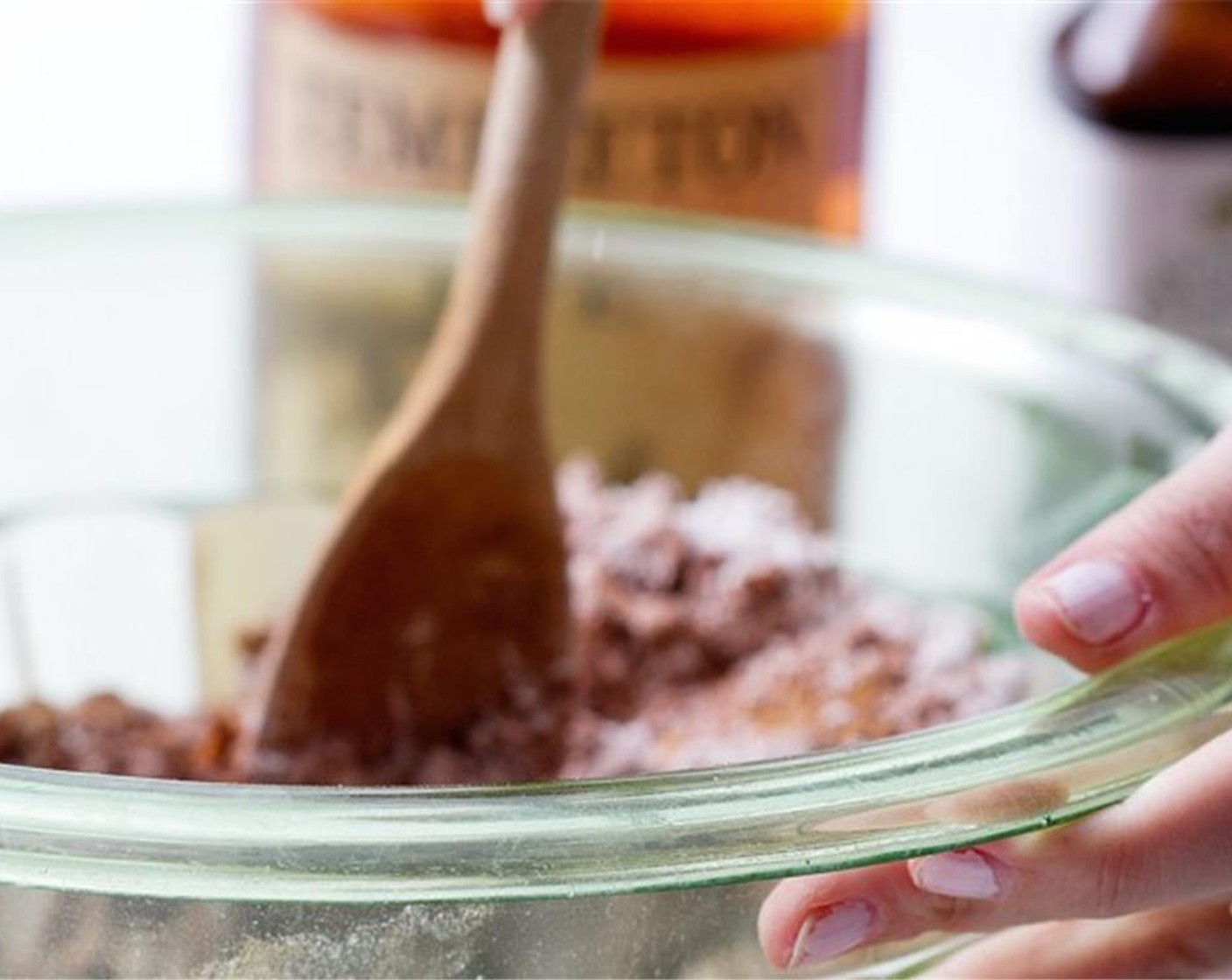 step 2 In a medium sized bowl, mix together the ground ginger cookies, Unsweetened Cocoa Powder (1/4 cup), Templeton® Rye Whiskey (1/4 cup),Butter (2 Tbsp), Powdered Confectioners Sugar (1 cup) and Vanilla Extract (1 tsp).