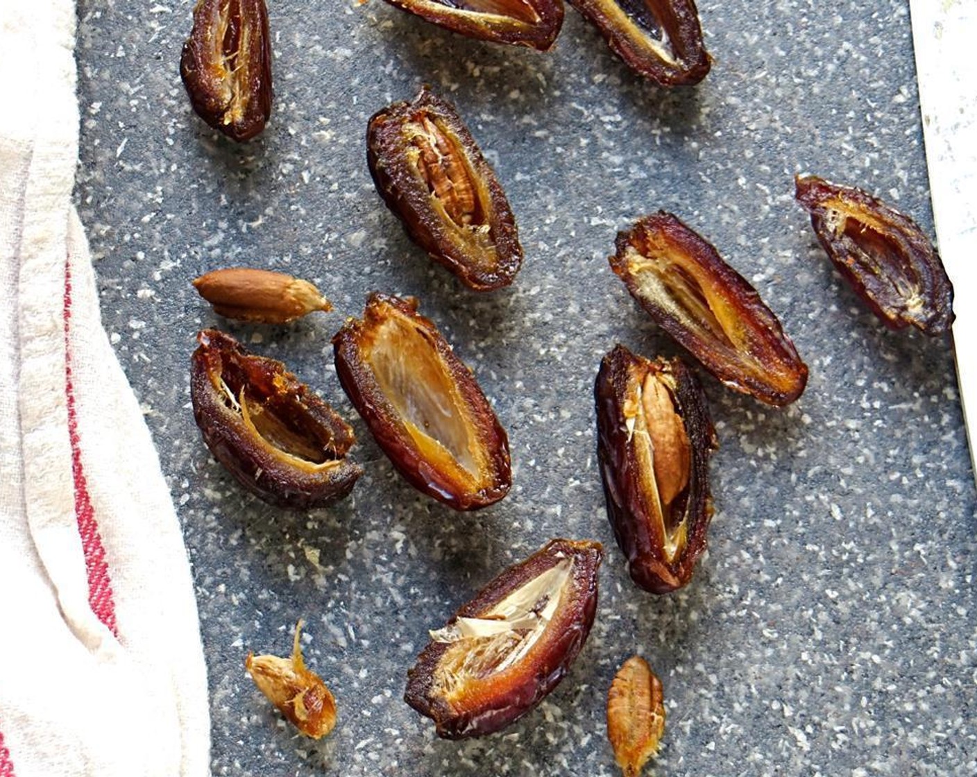 step 2 Slice the Dried Dates (10) in half lengthwise and discard the pit.