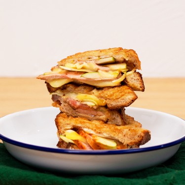 Brie, Green Apple, and Hot Honey Roast Pork Sandwich Recipe | SideChef