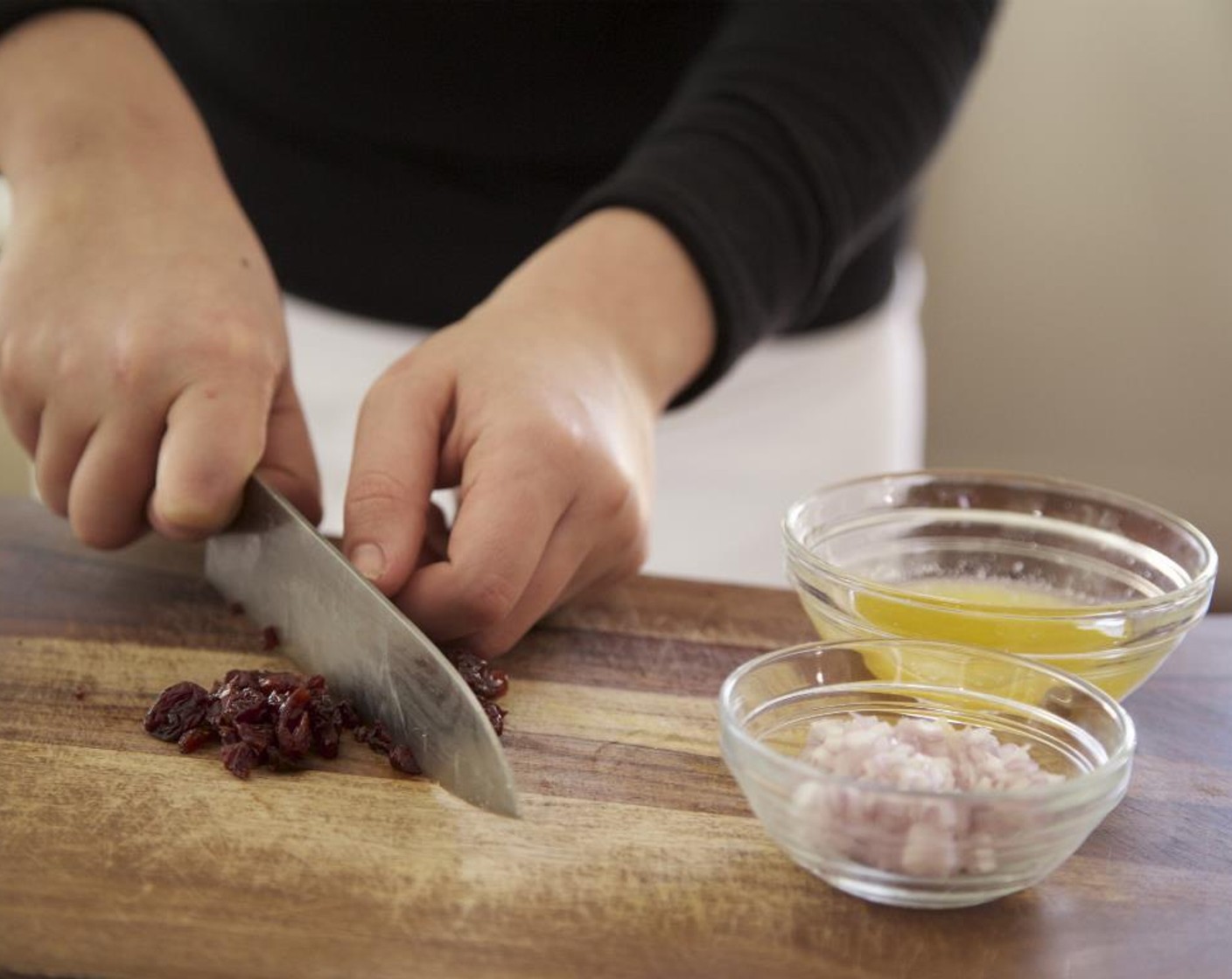 step 4 Finely chop only HALF of the Dried Cherries (2 Tbsp) and set aside.