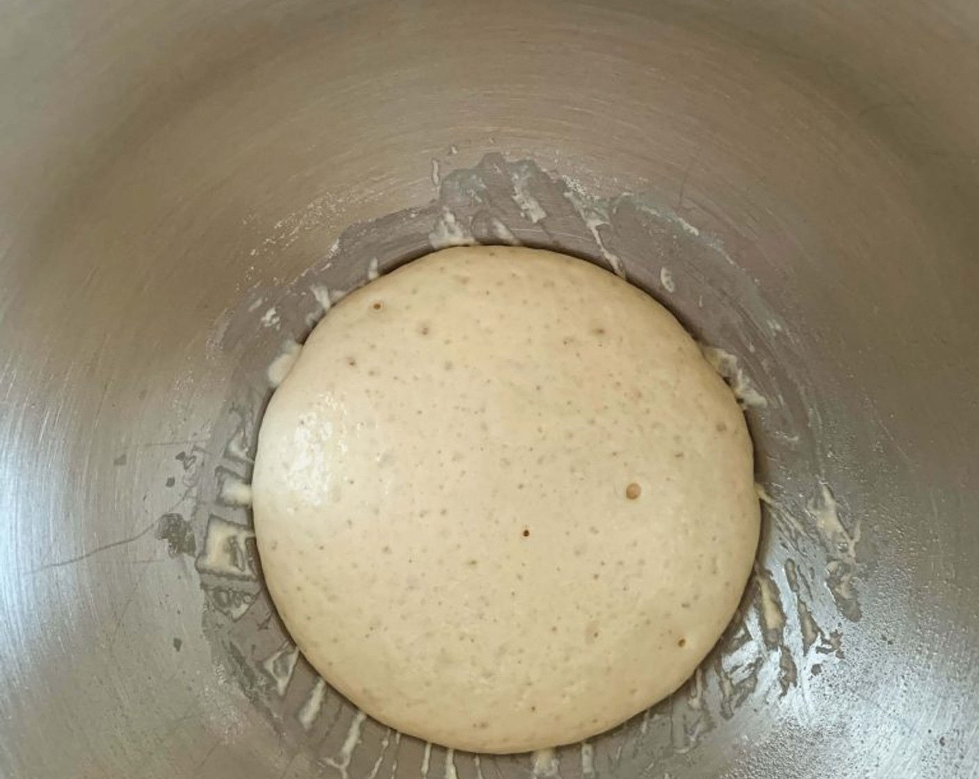step 2 Start by preparing the starter with Type 00 Flour (1/3 cup), Water (1 2/3 Tbsp), and Oat Milk (1 2/3 Tbsp). Stir and let it rest at room temperature until it doubles in size.