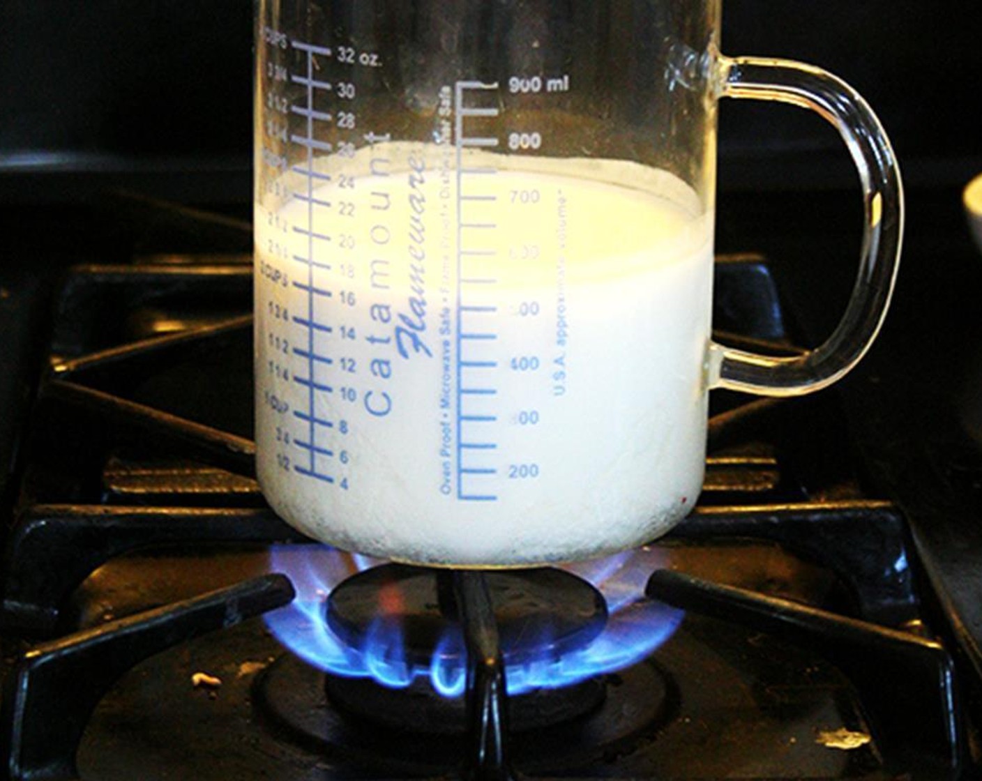 step 3 In a separate saucepan, heat Buttermilk (2 cups) gently until just a little warmer than body temperature - being careful not to boil or cook it.  Remove from heat and set aside.