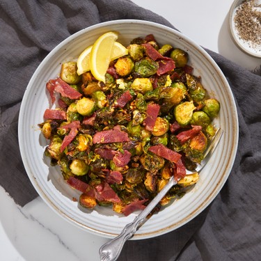 Brown Butter Brussels Sprouts with Bacon Bits Recipe | SideChef