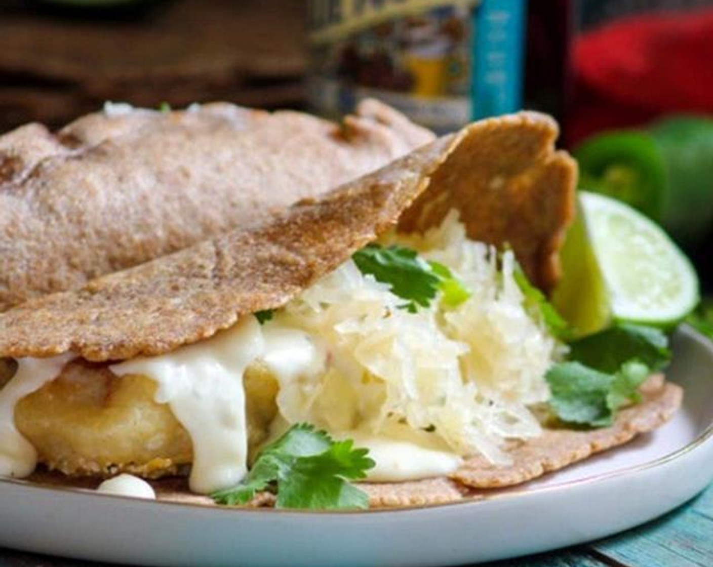 Beer Battered Reuben Fish Tacos