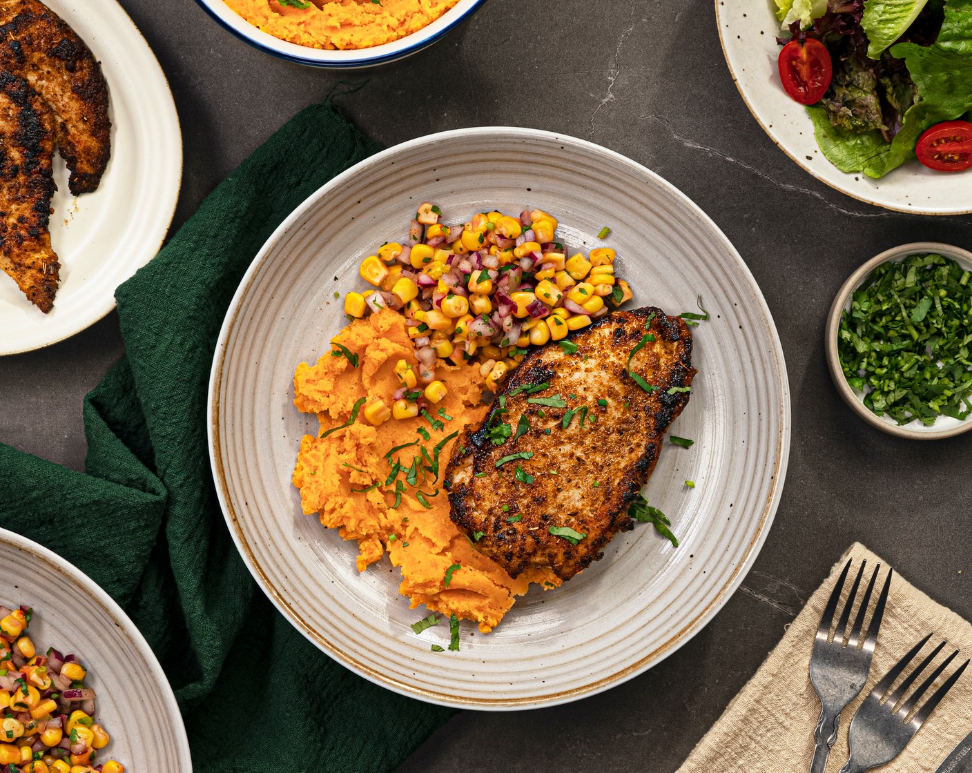 Cajun Chicken with Sweet Potato Mash