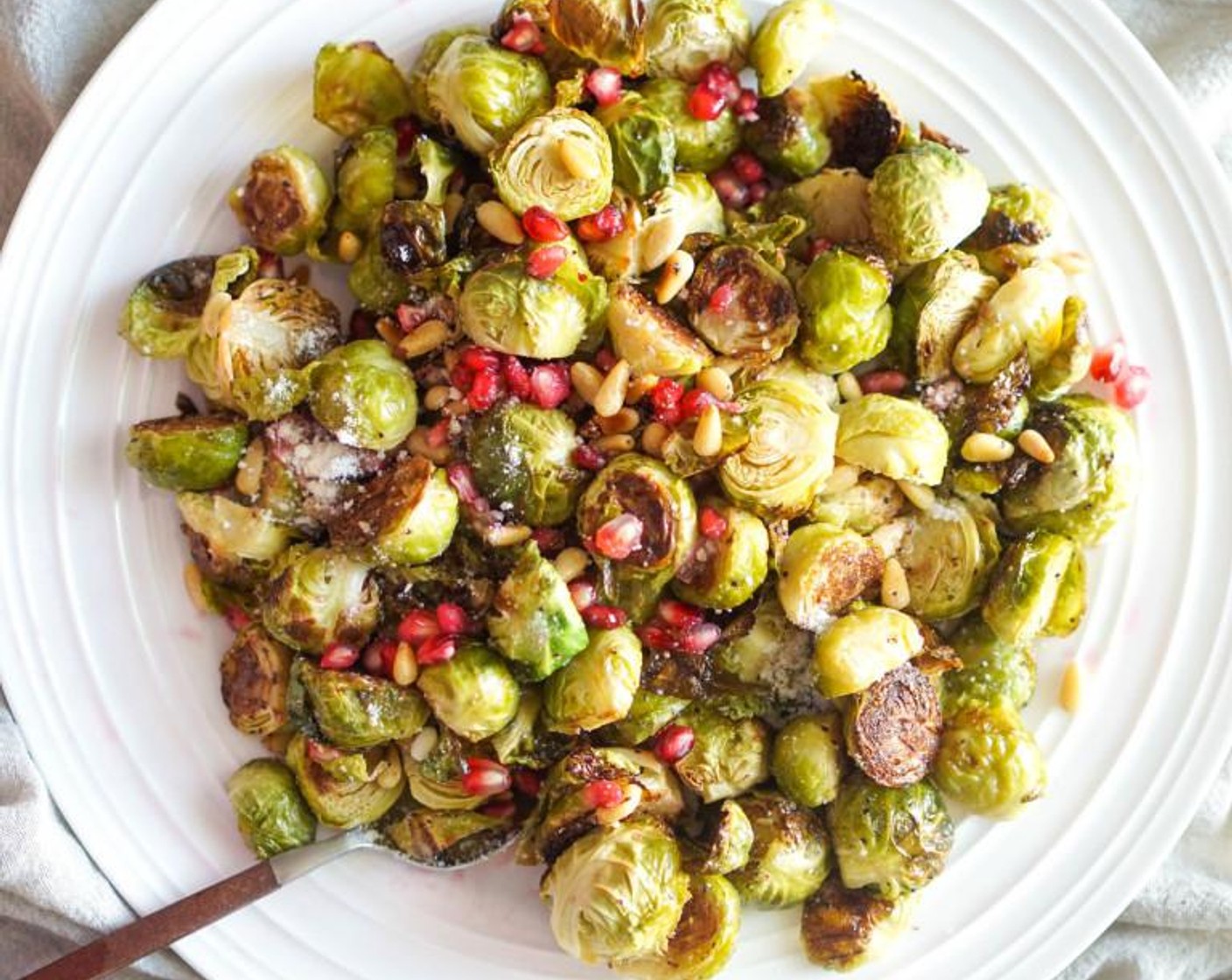 Roasted Brussels Sprouts with Pomegranate