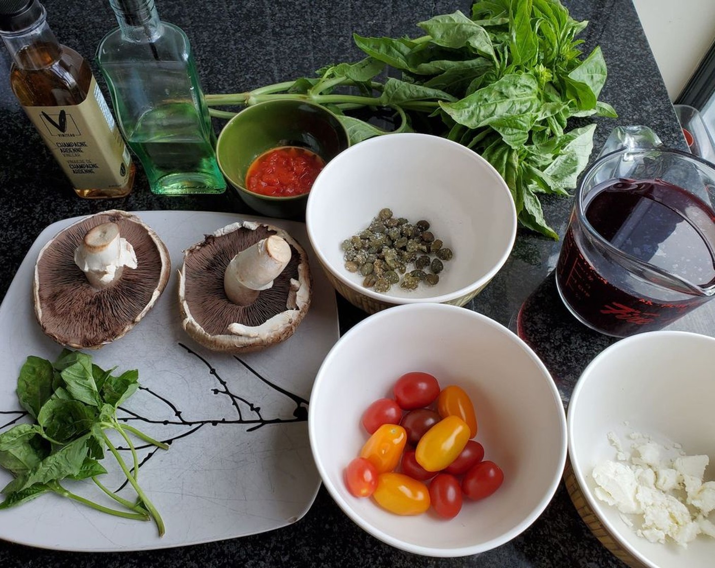 step 1 In a small bowl, season Garlic (1 clove) with Salt (to taste). Add Red Wine Vinegar (2 Tbsp) and slowly whisk in CBD Infused Olive Oil (1/3 cup) until emulsified.