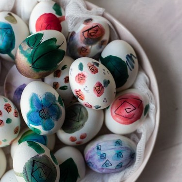 Watercolor Floral Eggs Recipe | SideChef