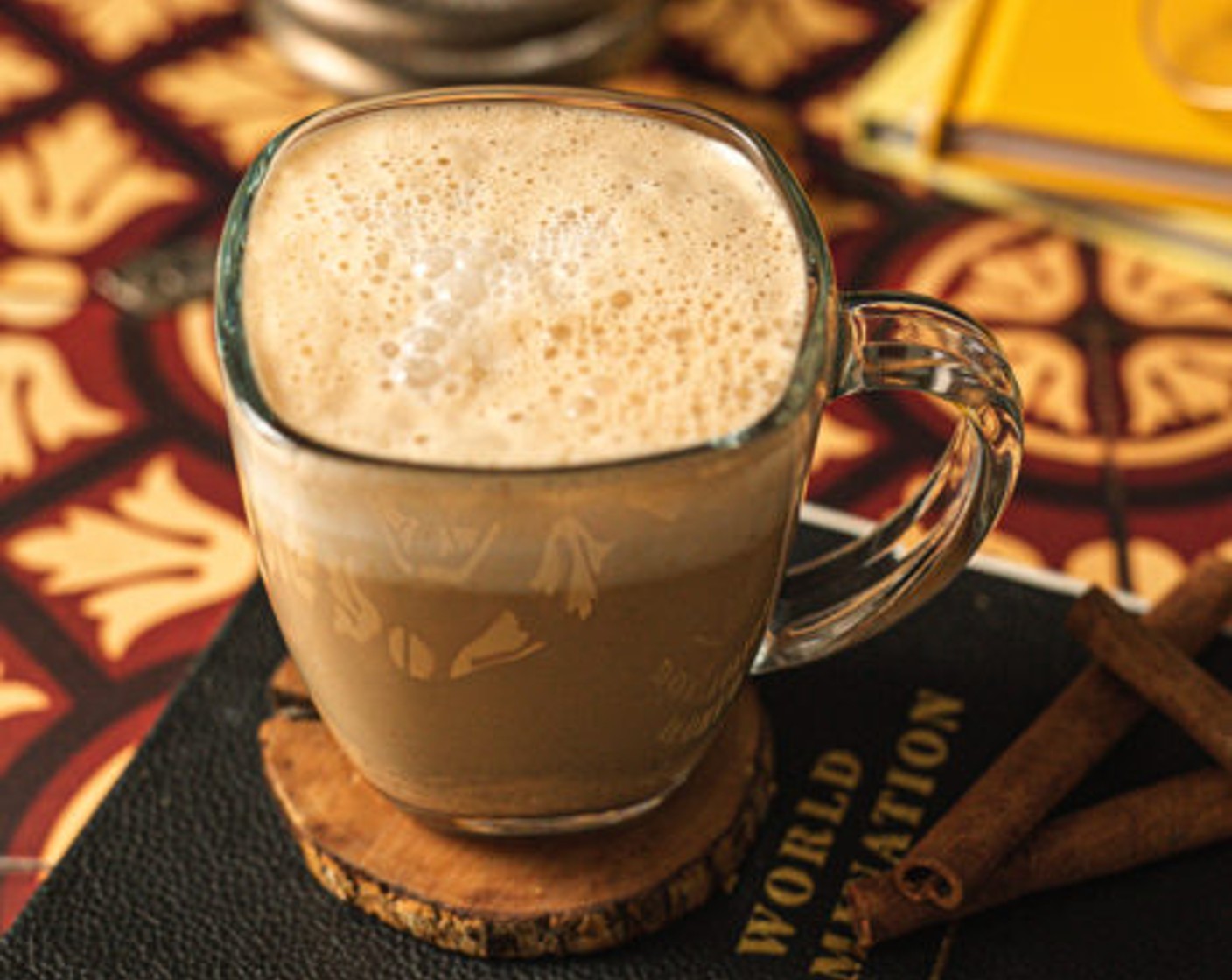 step 2 For iced biscoff latte, add Ice (1/2 cup) in a tall glass or mason jar and pour latte mixture over ice and enjoy with Coconut Whipped Topping (to taste) if using. For a hot biscoff latte, add the mixture to the mug and heat up to the desired temperature.