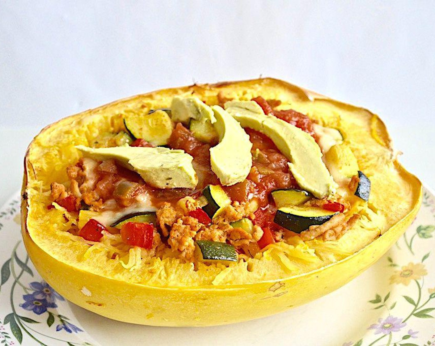 Chicken Taco Stuffed Spaghetti Squash