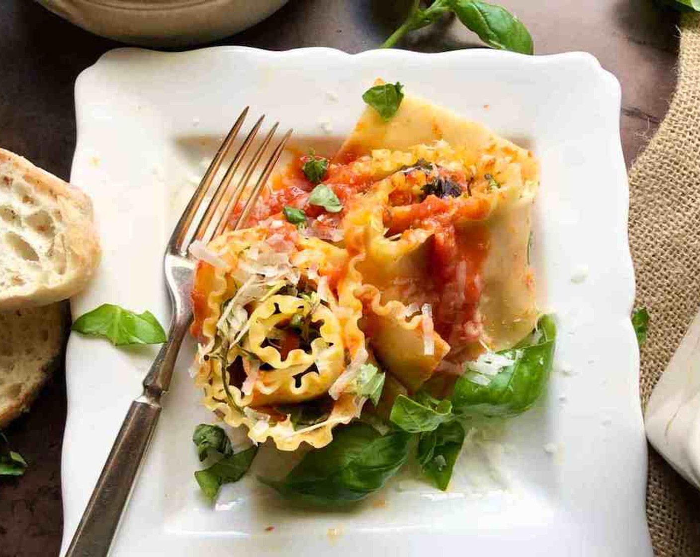 step 14 Top with Fresh Basil Leaves (4 Tbsp) and serve with additional tomato sauce.