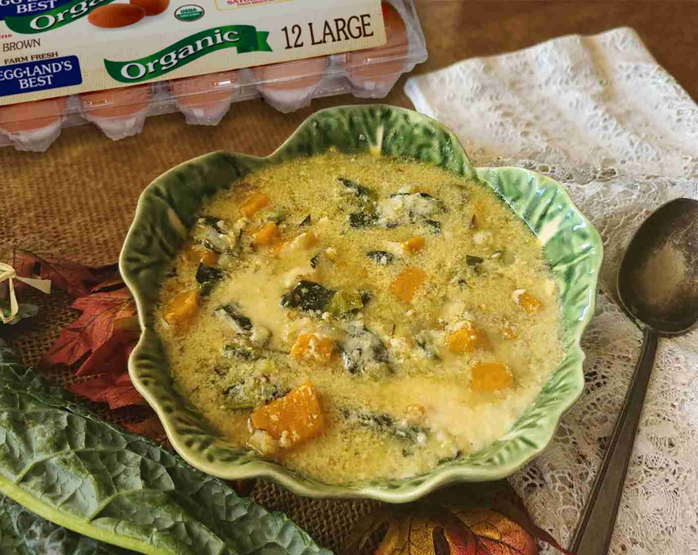 Harvest Stracciatella Soup (Italian Egg Soup with Vegetables)