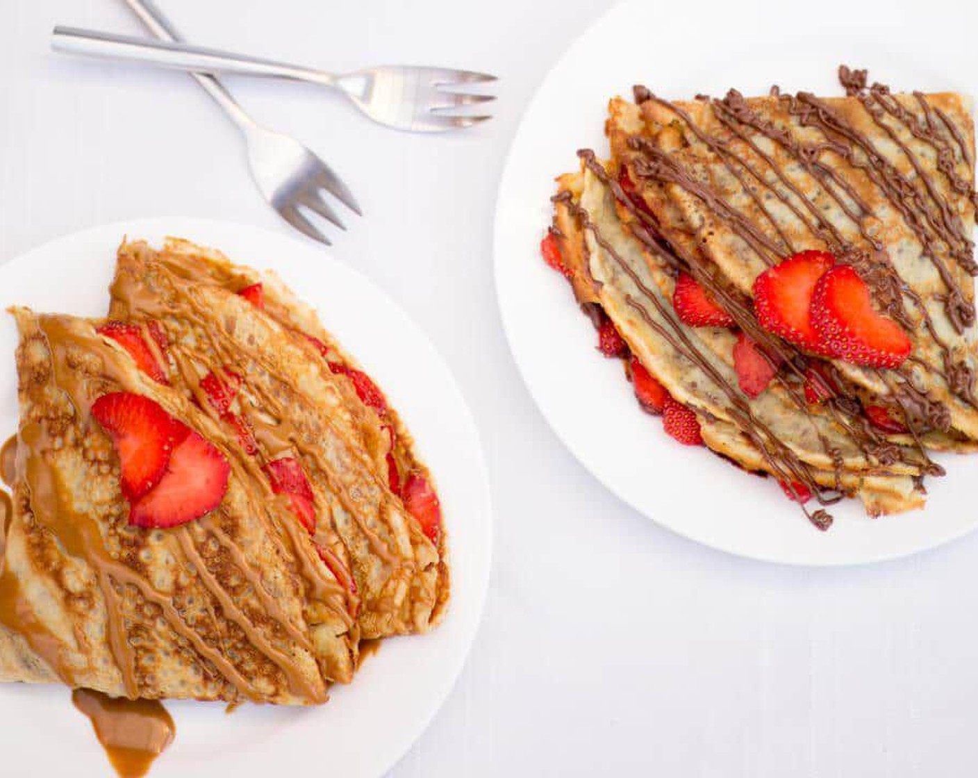 Amazing Strawberry Nutella & Biscoff Crepes