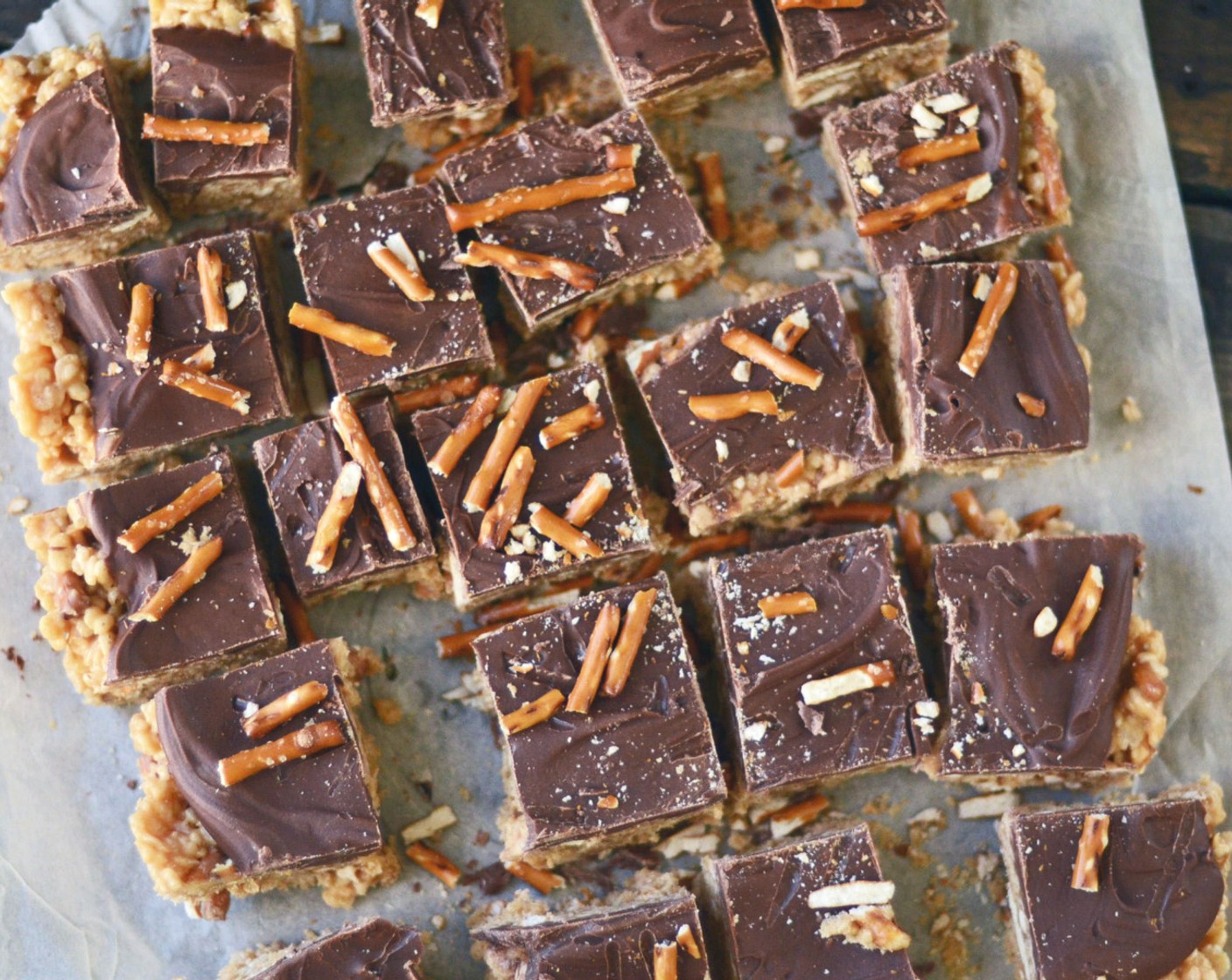 Peanut Butter Pretzel Rice Krispie Treats