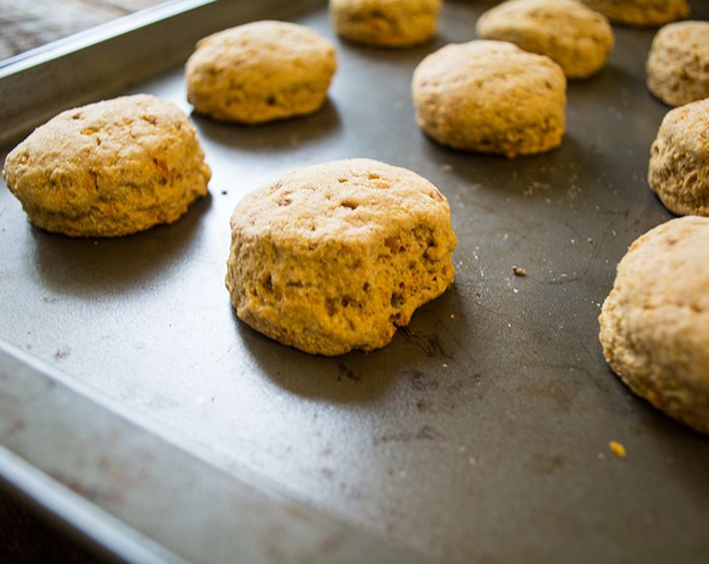 step 7 Transfer to a baking sheet using a flat spatula. Bake for 20-25 minutes, or until lightly browned.