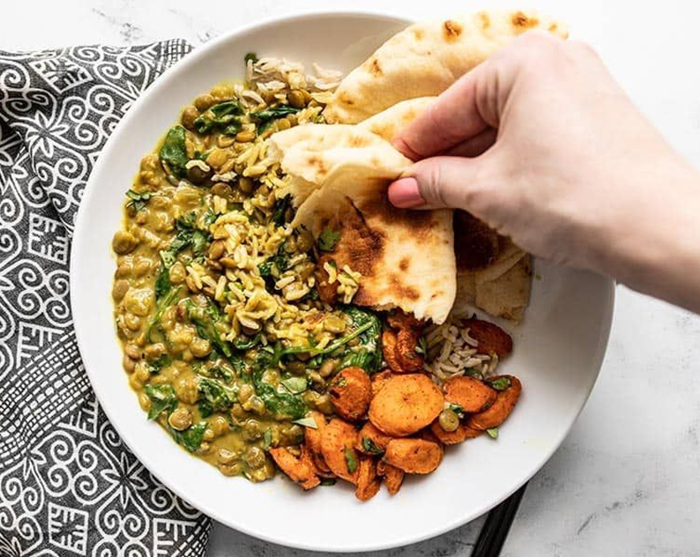 Creamy Coconut Curry Lentils With Spinach