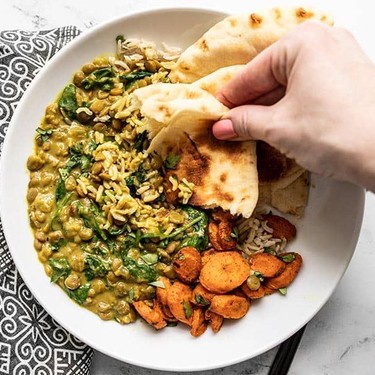 Creamy Coconut Curry Lentils With Spinach Recipe | SideChef