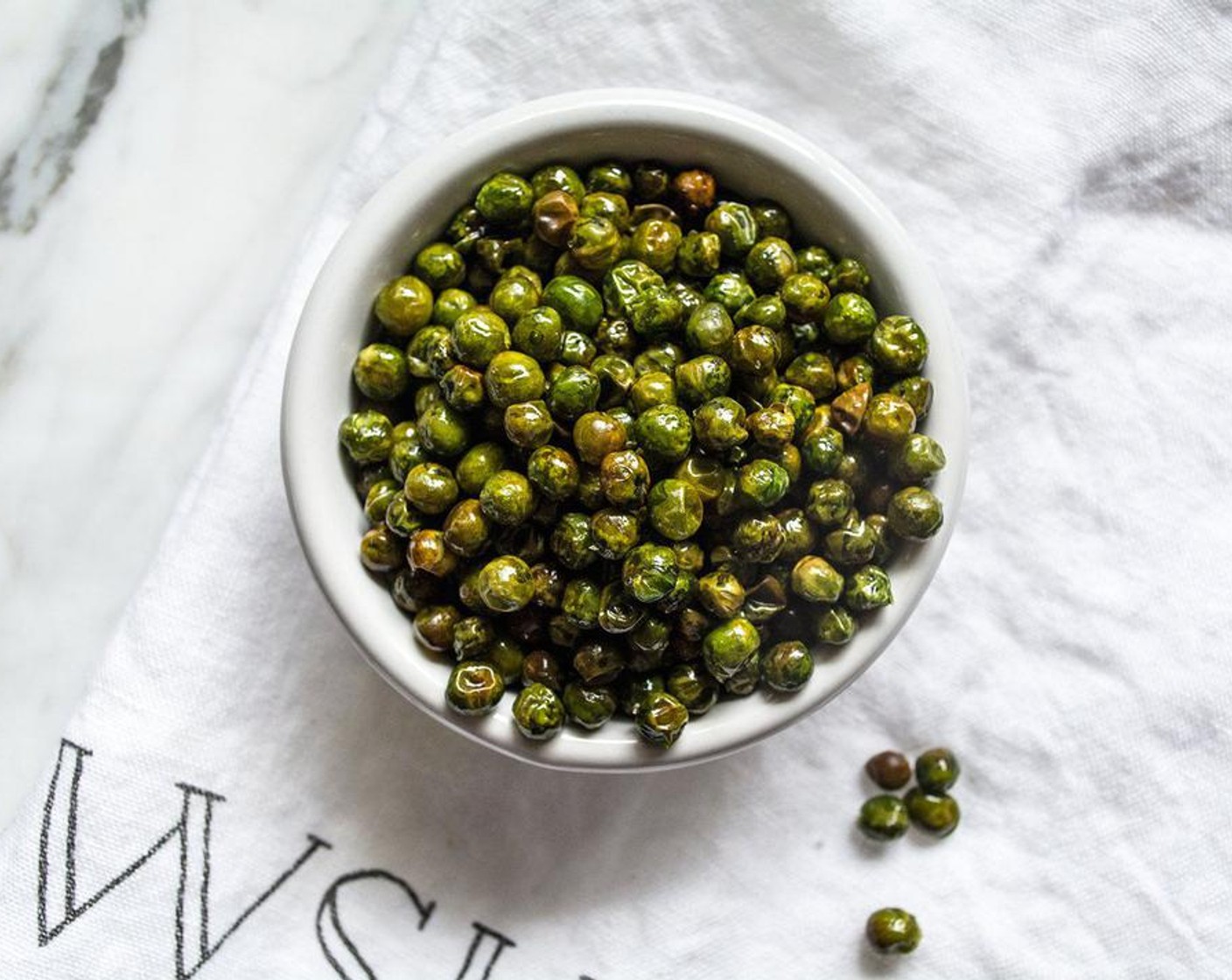 Easy Roasted Salted Green Peas