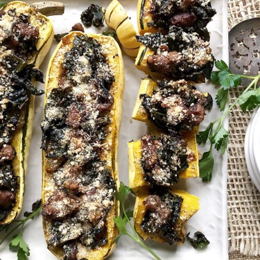 Sausage Stuffed Delicata Squash Recipe | SideChef