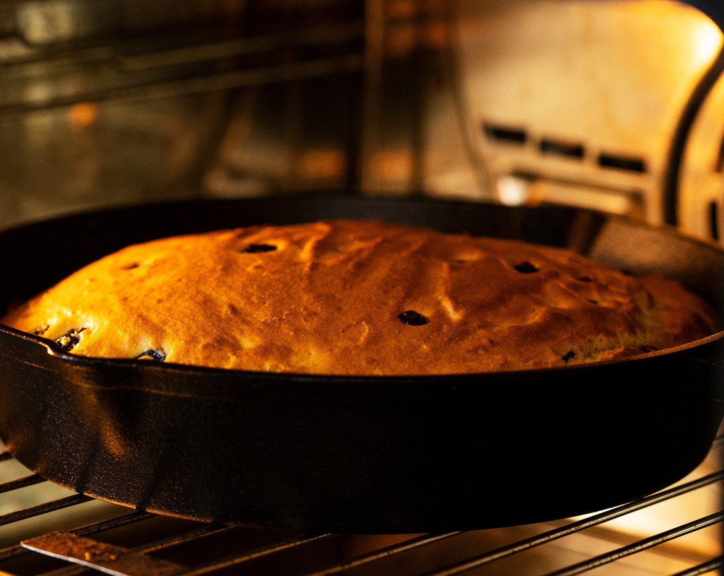 step 6 Pour the batter into the skillet and smooth the top. Bake for 20-25 minutes or until the cornbread is golden brown.