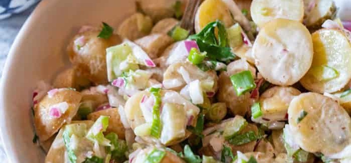Vegan Potato Salad with Mustard Vinegar Dill Recipe | SideChef