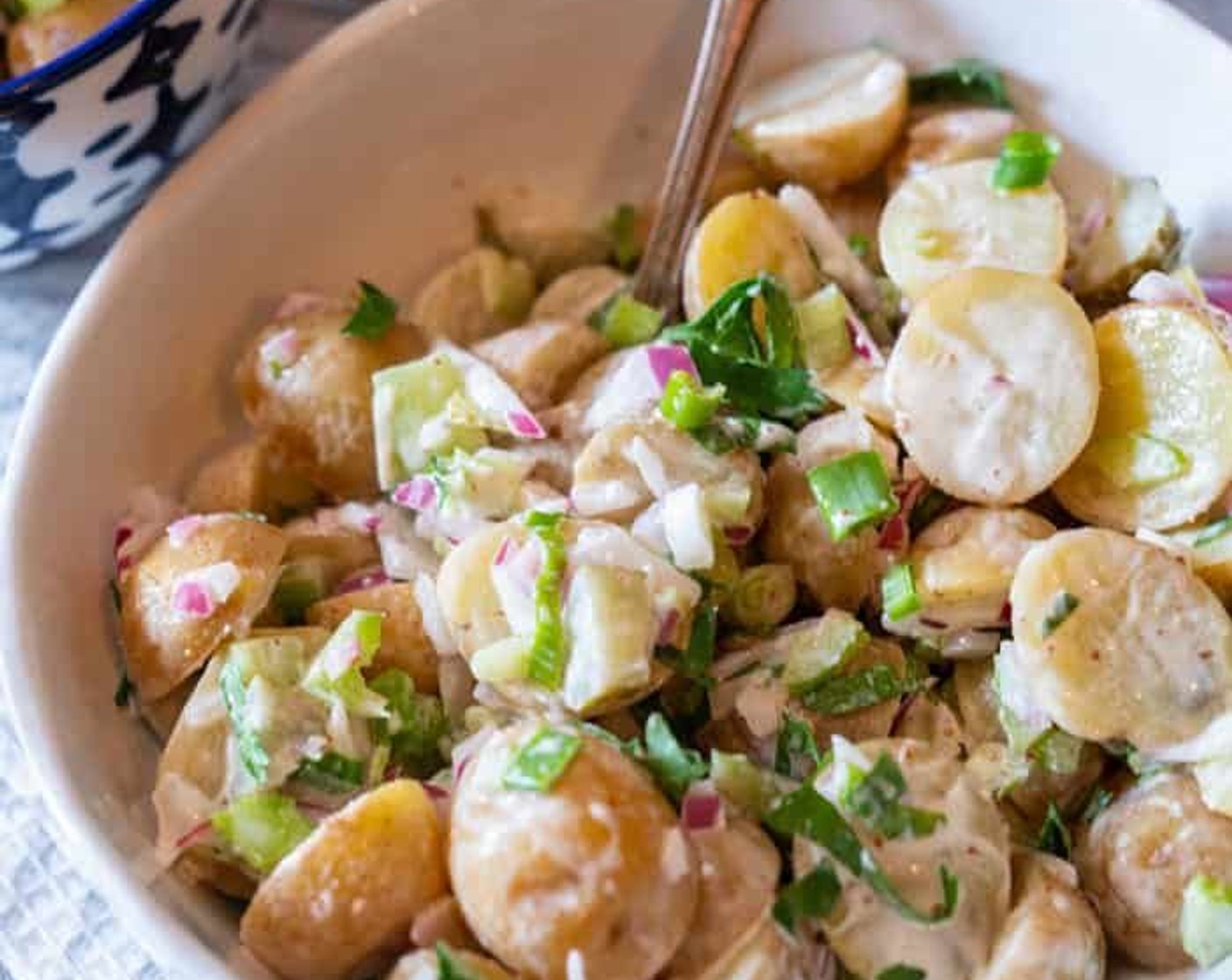 Vegan Potato Salad with Mustard Vinegar Dill