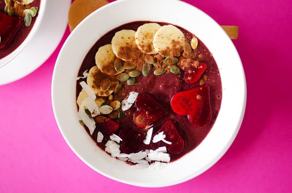 Red Velvet Beet Smoothie Bowl Recipe | SideChef
