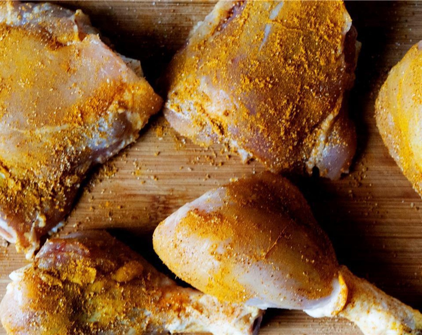 step 3 Toss chicken with Curry Powder (1 1/3 Tbsp), Cayenne Pepper (1/2 tsp), and Coarse Salt (1/2 tsp).