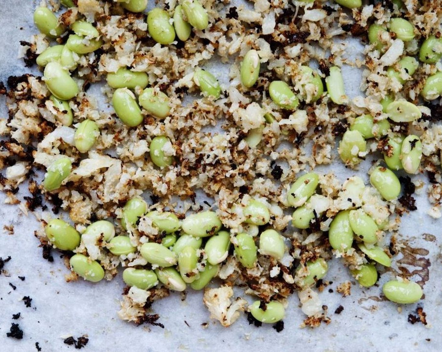 step 4 Remove from the oven and fold in the Shelled Edamame (1 cup).