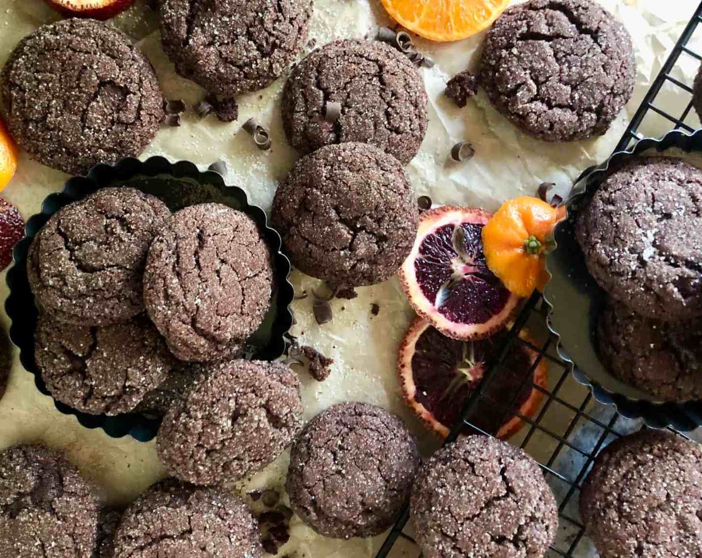 Ultra-Dark Chocolate Crackle Cookies